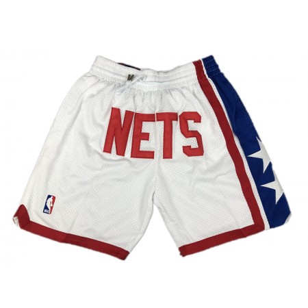 NBA Brooklyn Nets Uomo Pantaloncini Tascabili Bianca Swingman